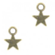 Metal charm Star 11x8mm Bronze